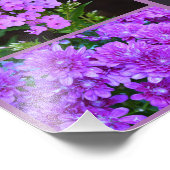 紫色の花フォトコラージュ フォトプリント            (角)