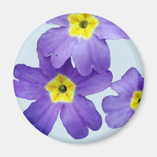 紫色の花フォトマグネット マグネット (正面)