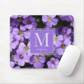 紫色の花フォトモノグラム名 マウスパッド (マウス)