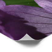 紫色の花フローラデジタルアートポスター ポスター (角)