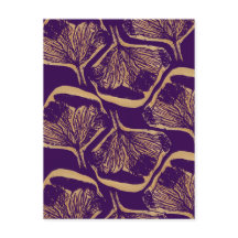 紫色の花プリント