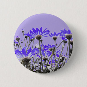 紫色の花ボタン 缶バッジ