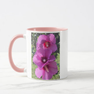 紫色の花マグカップ マグカップ