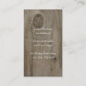 紫色の花メイスンジャー素朴ウッドとライト 名刺 (裏面)