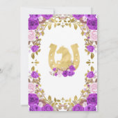 紫色の花メキシカンフィエスタカップルのシャワー 招待状 (裏面)