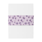 紫色の花ロマンチックな台本の書 招待状ベリーバンド (裏面例)