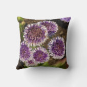 紫色の花写真投げクッション クッション (裏面)
