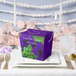 紫色の花写真聖書第40回誕生日 フェイバーボックス