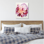 紫色の花弁バラ混合メディ絵画アの キャンバスプリント (インサイチュ (寝室))