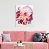 紫色の花弁バラ混合メディ絵画アの キャンバスプリント (インサイチュ (リビング))