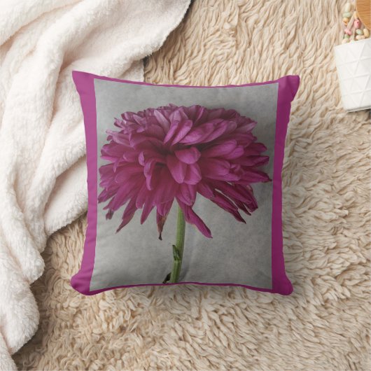 紫色の花弁花 クッション (ブランケット)