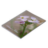 紫色の花手帳 ノートブック (左側)
