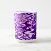 紫色の花抽象芸術 コーヒーマグカップ (中央)