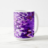 紫色の花抽象芸術 コーヒーマグカップ (正面右)