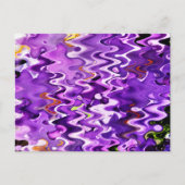 紫色の花抽象芸術 ポストカード (正面)