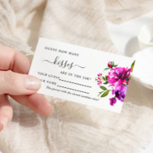 紫色の花数ゲームキスカード