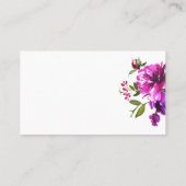 紫色の花数ゲームキスカード プレイスカード (裏面)