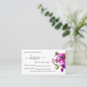 紫色の花数ゲームキスカード プレイスカード (スタンド正面)