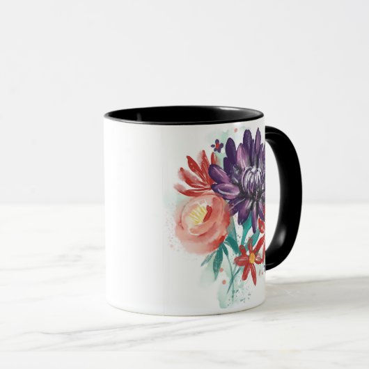 紫色の花束 マグカップ (正面右)