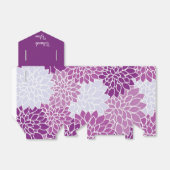 紫色の花柄ありがとう フェイバーボックス (折り畳みなし)