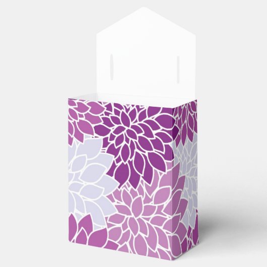 紫色の花柄ありがとう フェイバーボックス (オープン)