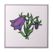 紫色の花柄はタイルを設計しました タイル (正面)