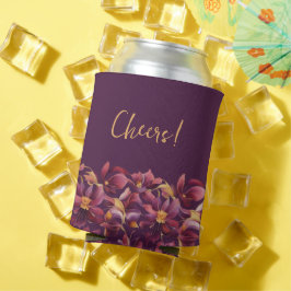 紫色の花柄クール 缶クーラー