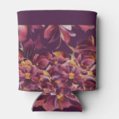 紫色の花柄クール 缶クーラー (裏面)