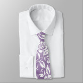紫色の花柄ネックタイ ネクタイ (タイ)