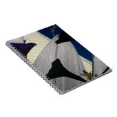 紫色の花柄 ノートブック (右側)