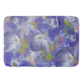 紫色の花柄 バスマット (正面)
