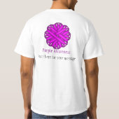 紫色の花柄 Tシャツ (裏面)