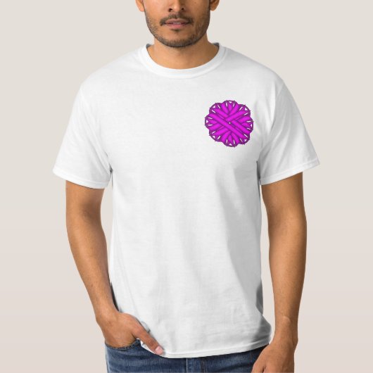 紫色の花柄 Tシャツ (正面)