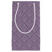 紫色の花模様の壁紙 スモールペーパーバッグ (正面)