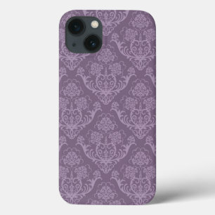 紫色の花模様の壁紙 iPhone 13ケース