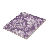 紫色の花模様を持つセラミックタイル タイル (側面)