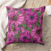 紫色の花模様 クッション (ブランケット)