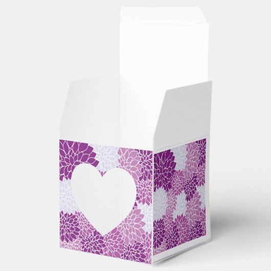 紫色の花模様 フェイバーボックス (オープン)