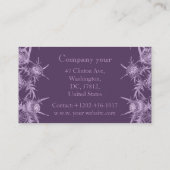 紫色の花模様 名刺 (裏面)