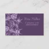 紫色の花模様 名刺 (正面)