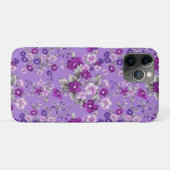 紫色の花模様 Case-Mate iPhoneケース (裏面(横))