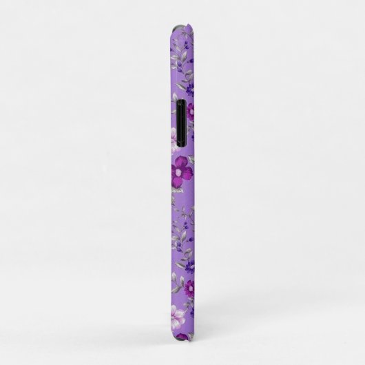 紫色の花模様 Case-Mate iPhoneケース (裏面/右)
