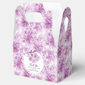 紫色の花水色フローラパターン(の模様が)あるカスタム フェイバーボックス (オープン)