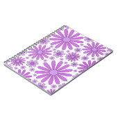 紫色の花火力ノートブック（白） ノートブック (左側)