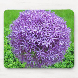 紫色の花球 マウスパッド