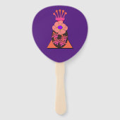 紫色の花瓶ハンドファン ハンドファン (裏面)