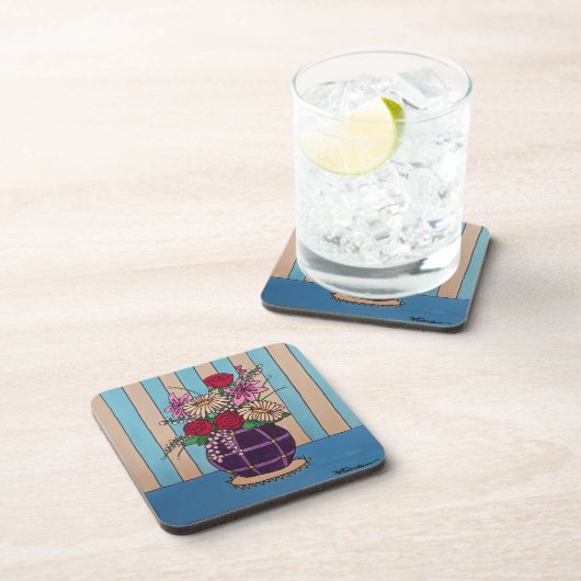 紫色の花瓶 コースター (右側)