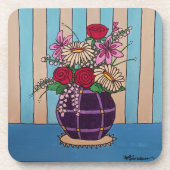 紫色の花瓶 コースター (正面)