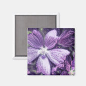 紫色の花磁石 マグネット (正面/裏面)
