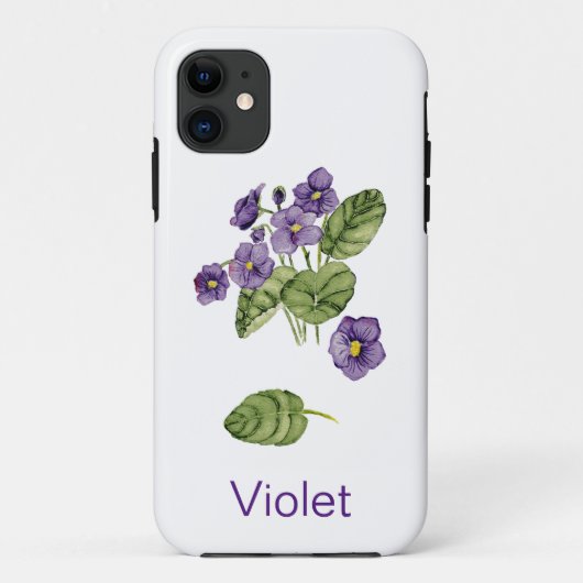 紫色の花紫色の植物性iPhone / iPadケース Case-Mate iPhoneケース (裏面)